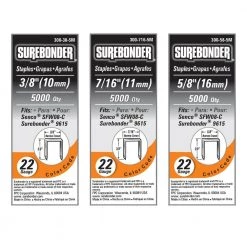 Surebonder Pneumatic Upholstery Stapler with 22-Gauge Upholstery Staples (3/8 in., 7/16 in. and 5/8 in.) -Air Compressors Shop surebonder pneumatic staplers 9615a 300 3 76 1000