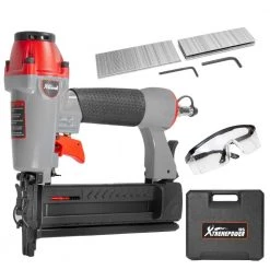 XtremepowerUS 18-Gauge 2 in 1 Brad Nailer Gun and Crown Stapler 300-Pieces Nails/200-Pieces Staples -Air Compressors Shop xtremepowerus brad nailers 44430 4f 1000