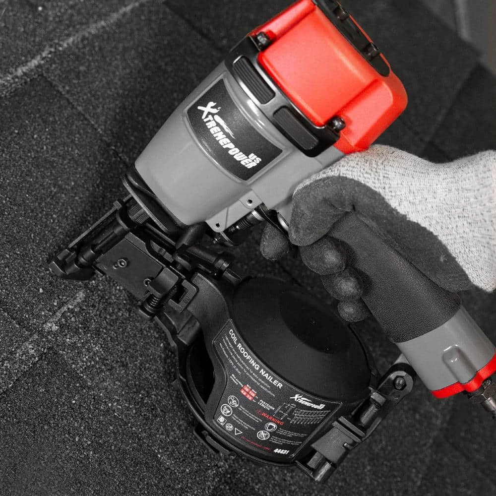 XtremepowerUS Professional Coil Roofing Nailer 7/8 in. to 1-3/4 in. Nail Gun Pneumatic Air Tools 4 XtremepowerUS Professional Coil Roofing Nailer 7/8 in. to 1-3/4 in. Nail Gun Pneumatic Air Tools - Image 4