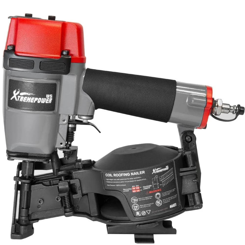XtremepowerUS Professional Coil Roofing Nailer 7/8 in. to 1-3/4 in. Nail Gun Pneumatic Air Tools 1 XtremepowerUS Professional Coil Roofing Nailer 7/8 in. to 1-3/4 in. Nail Gun Pneumatic Air Tools