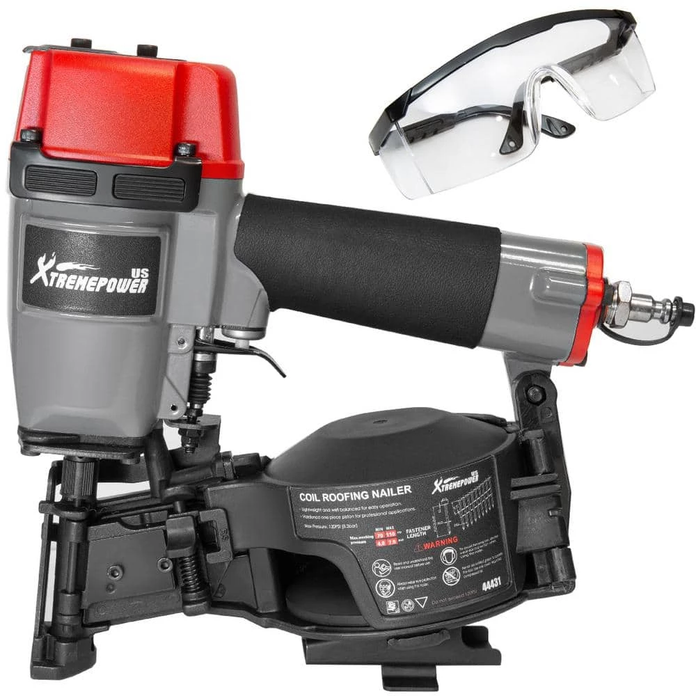 XtremepowerUS Professional Coil Roofing Nailer 7/8 in. to 1-3/4 in. Nail Gun Pneumatic Air Tools 2 XtremepowerUS Professional Coil Roofing Nailer 7/8 in. to 1-3/4 in. Nail Gun Pneumatic Air Tools - Image 2